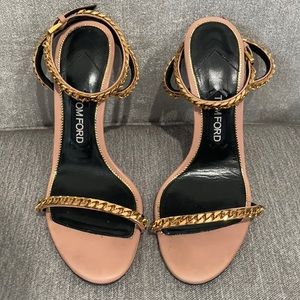 Tom Ford Gold Chain Heels